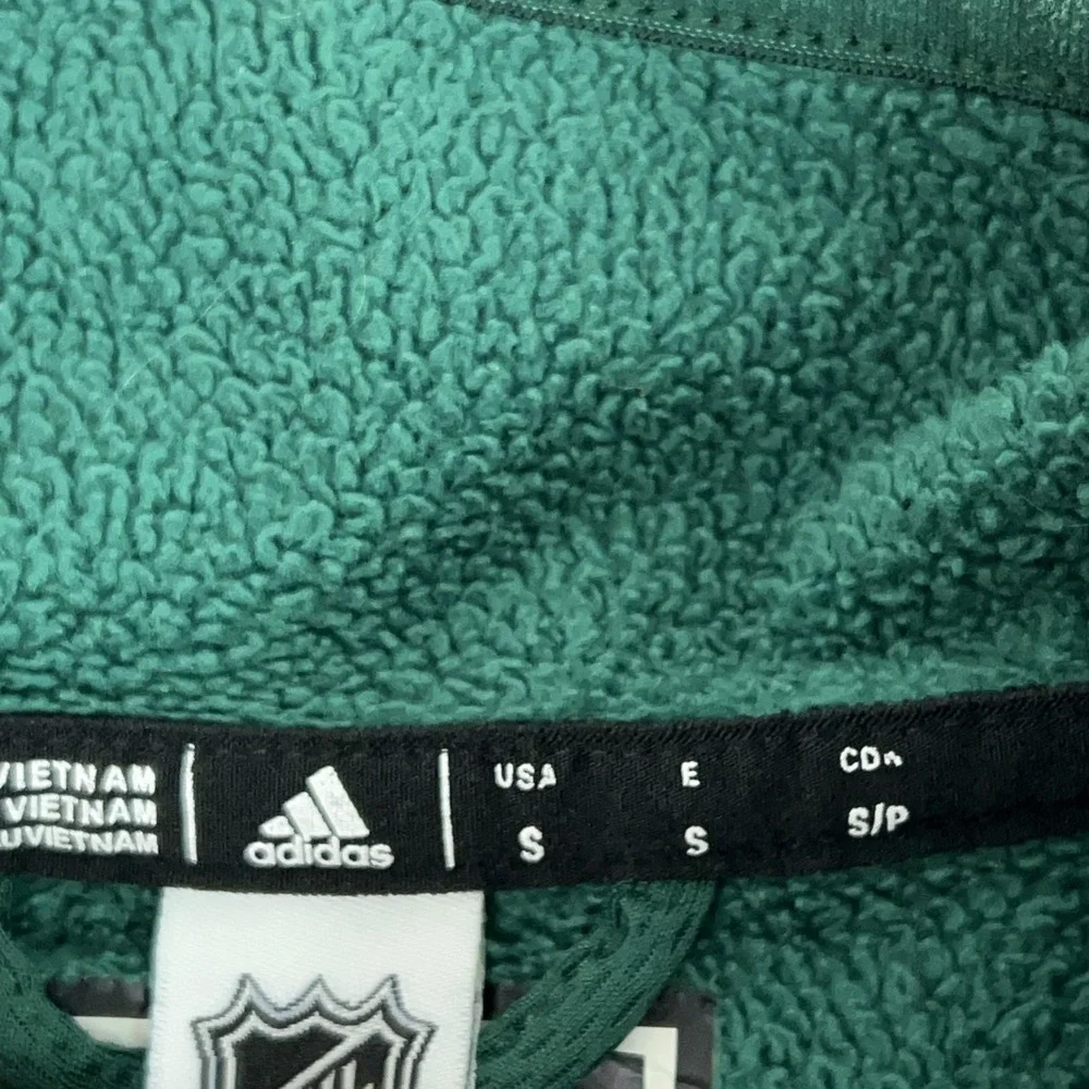 Minnesota‎ Wild Jacket Mens Small Green NHL Hockey Adidas Quarter Zip Pullover